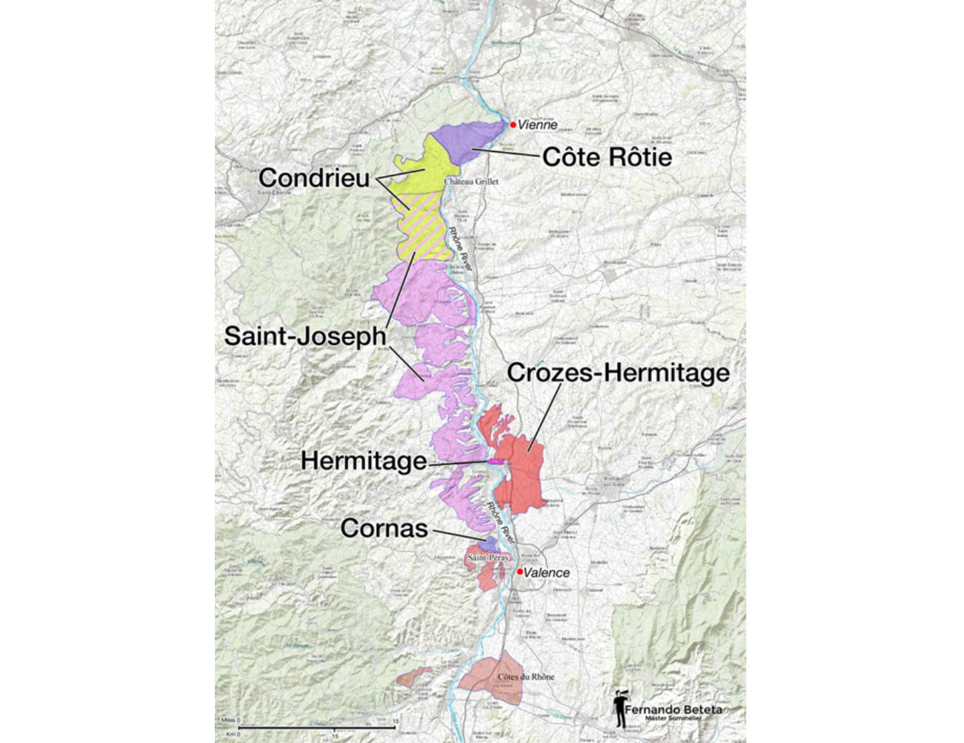 Northern Rhône map