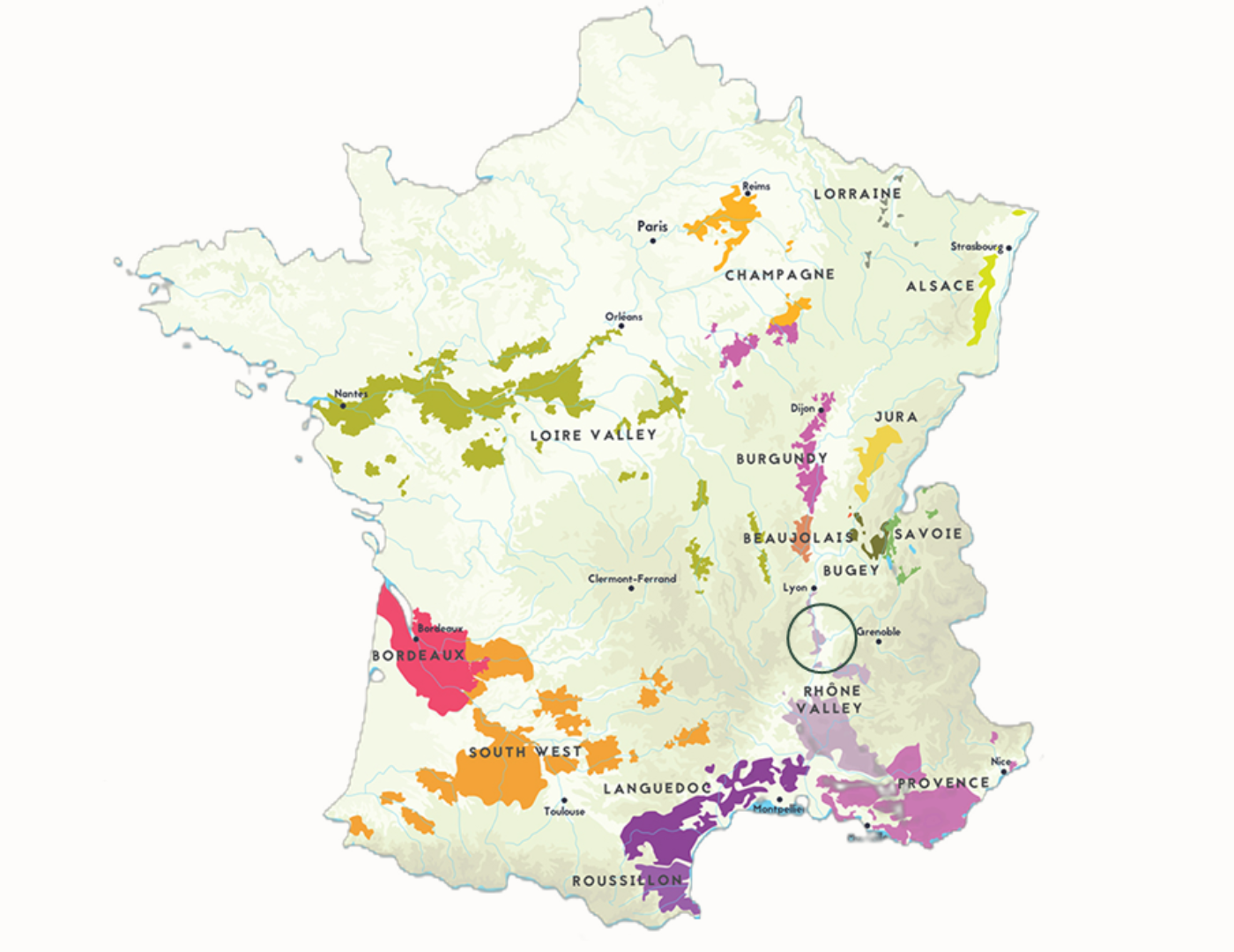 France wine map