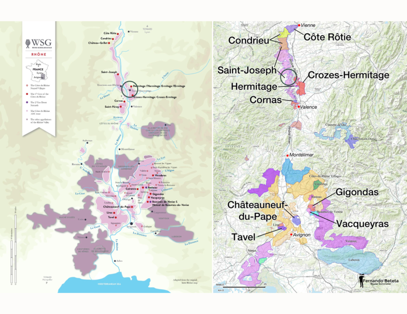 Northern Rhône map
